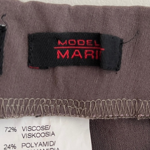 ROBELL Taupe Stretch Pull On Trousers Model Marie Travel Office Smart Casual - Picture 8 of 16